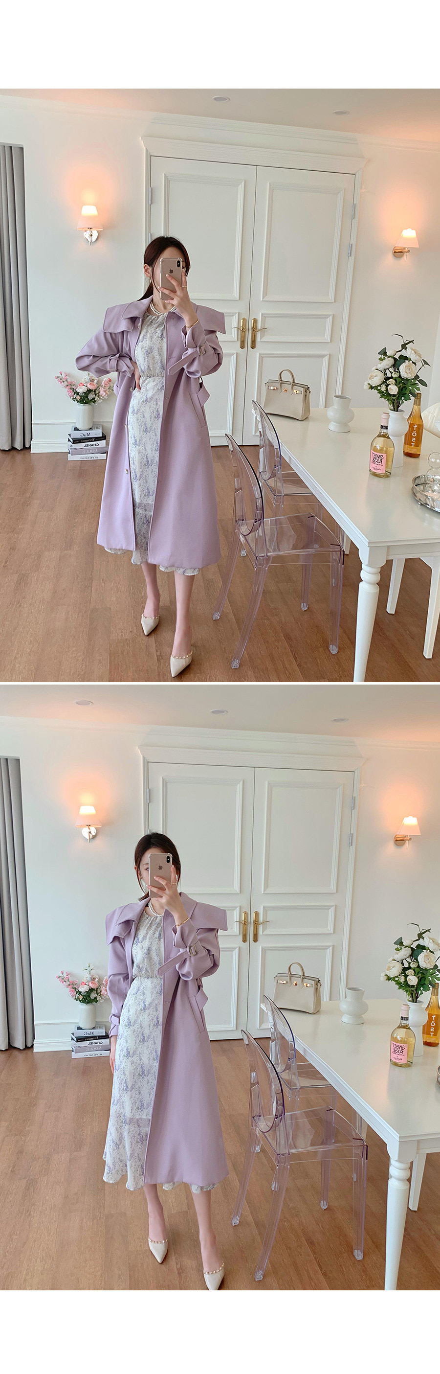 ローズリボンシフォンワンピース ラベンダー liz lisa ローズリボンシフォンワンピース ラベンダー LIZ LISA