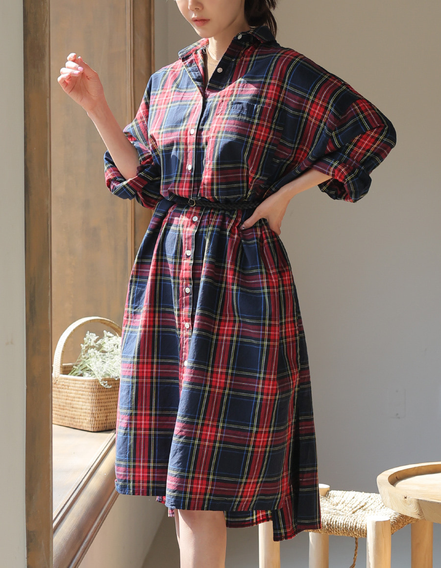 タータンチェックロングシャツ | レディースファッション通販 - DHOLIC