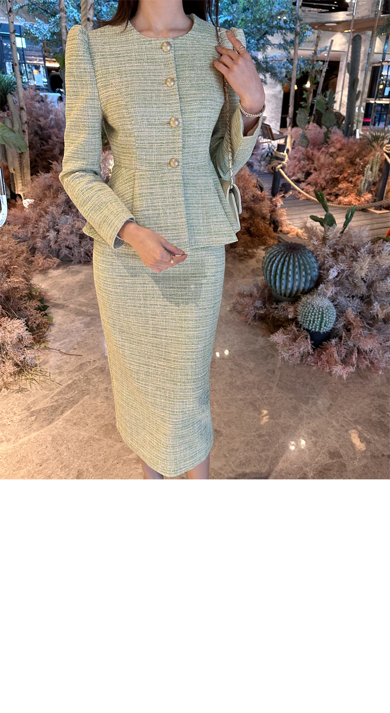 TO BE CHIC ぺプラムツイードジャケット、ROPE スカートセット 1786824_info_0C339771-07BF-