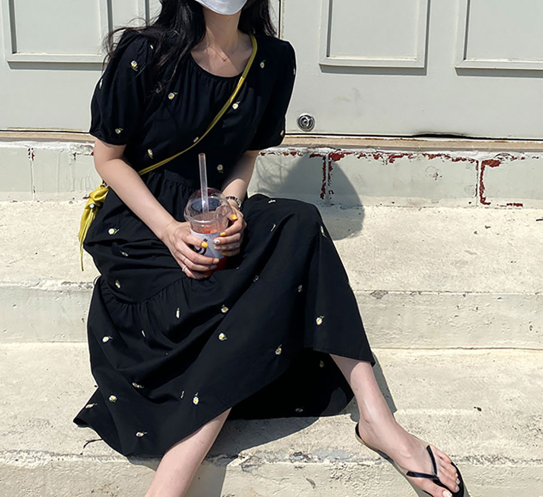 Amaia花柄 半袖ワンピース 花柄半袖ワンピース | outlet | axes femme online shop