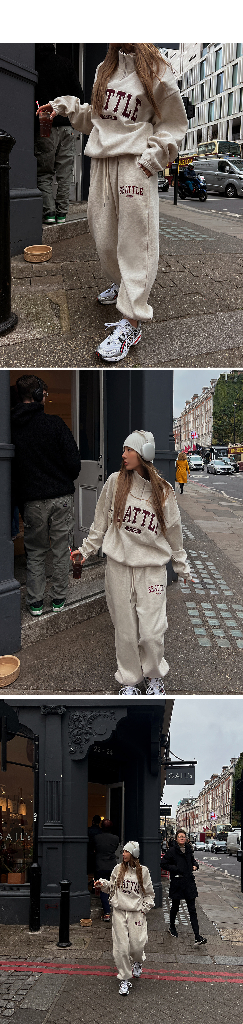 SEATTLEハーフジップスウェット | レディースファッション通販