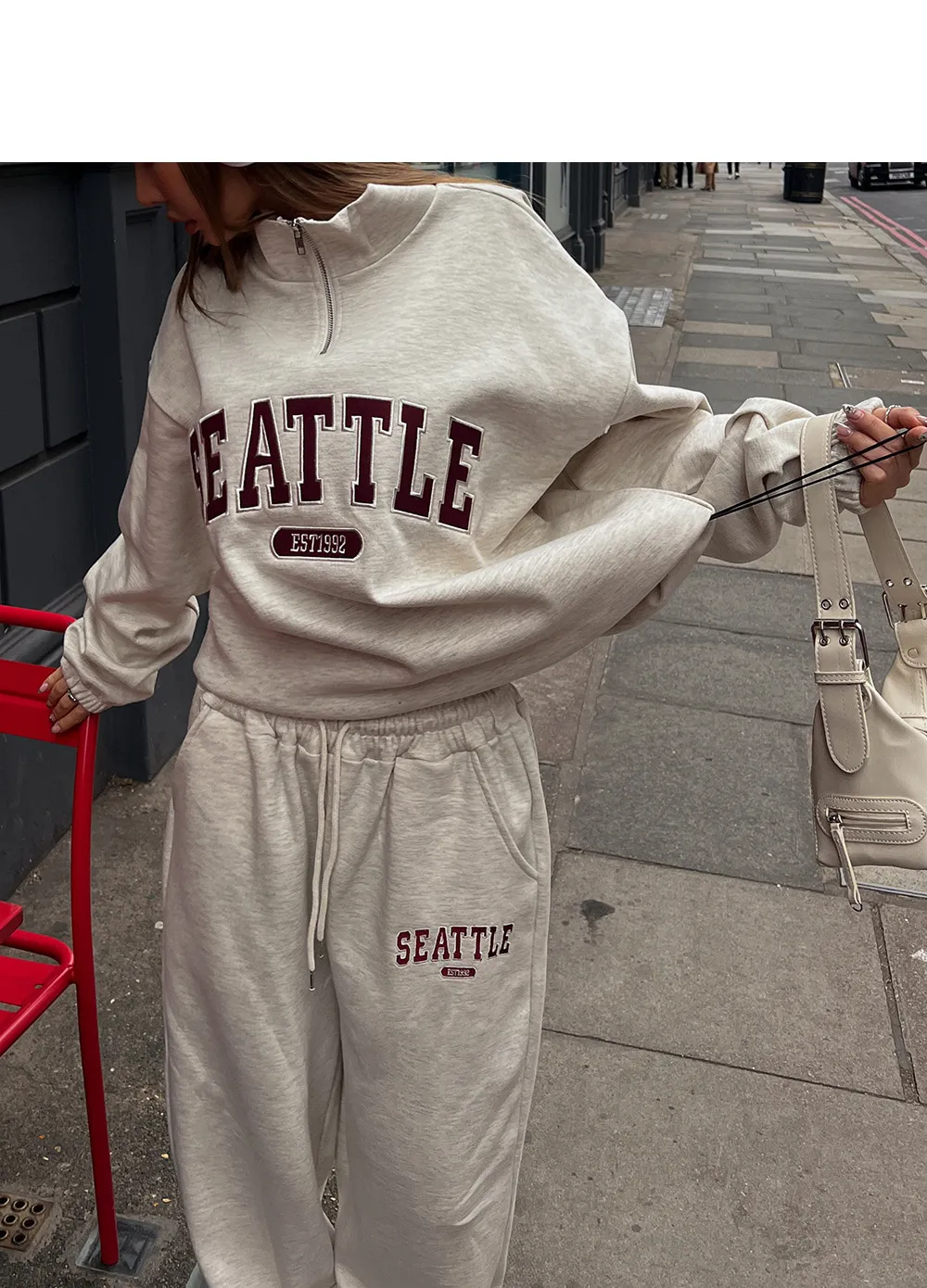 SEATTLEハーフジップスウェット | レディースファッション通販 - DHOLIC