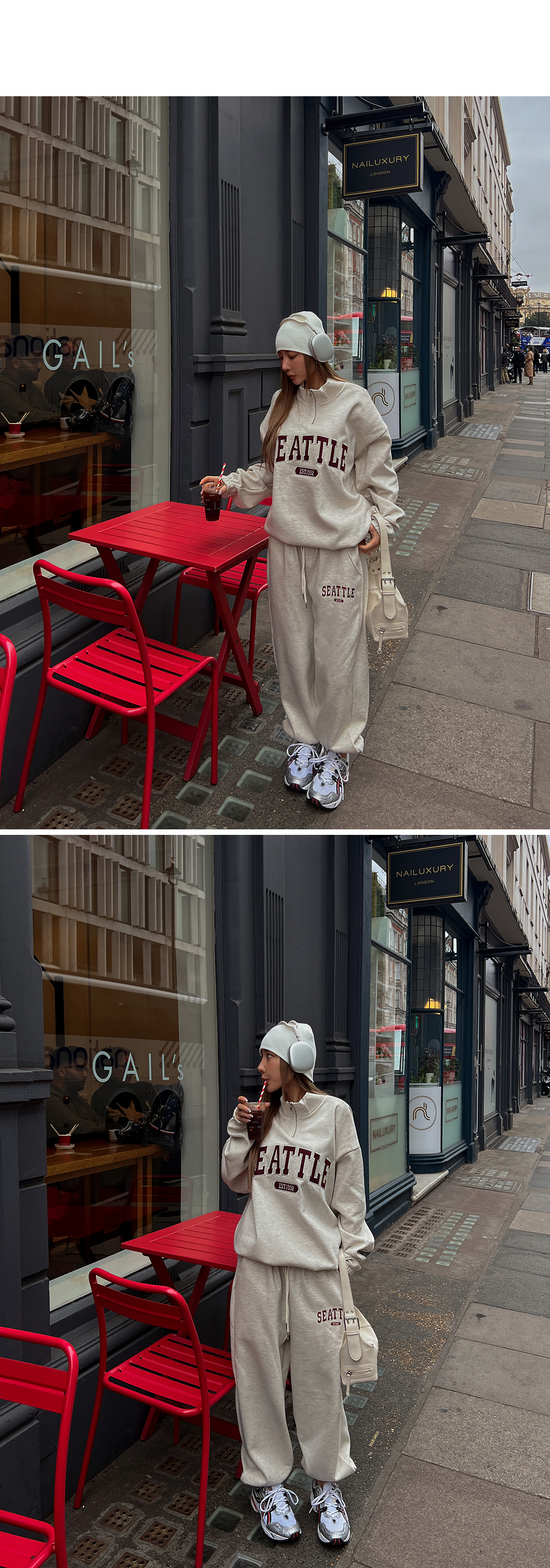 SEATTLEハーフジップスウェット | レディースファッション通販