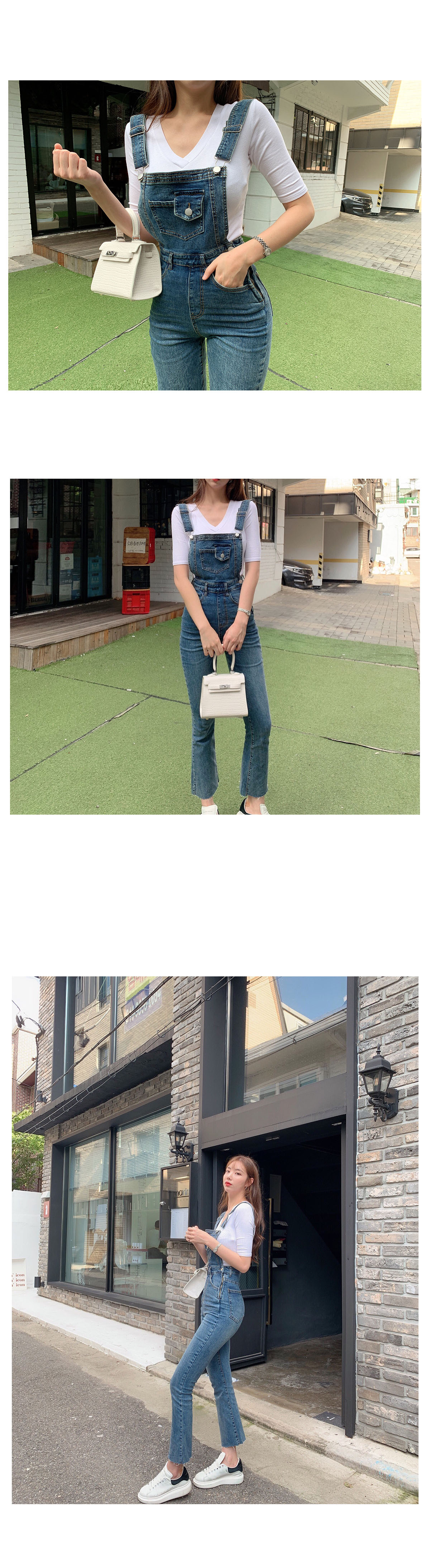 サロペット デニム スリム フレアパンツ レトロ感 お洒落 L3501 サロペット デニム スリム フレアパンツ レトロ感 お洒落 L3501