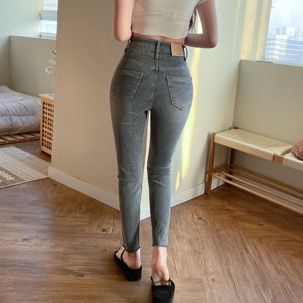 【美品】Berluti デニム スキニー レザーパッチ 型押しロゴ グレー 46 美品】Berluti デニム スキニー レザーパッチ 型押しロゴ グレー