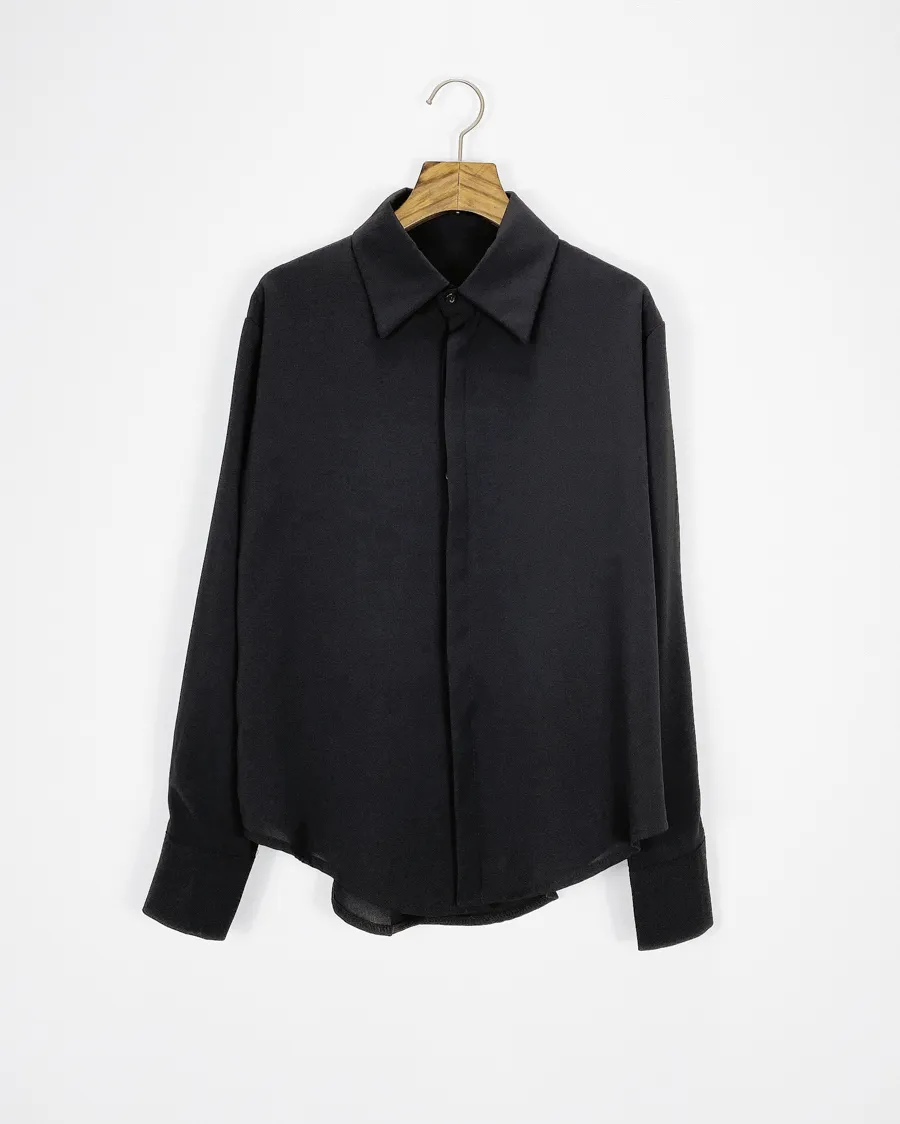 블라우스 차콜 색상 이미지-S1L38