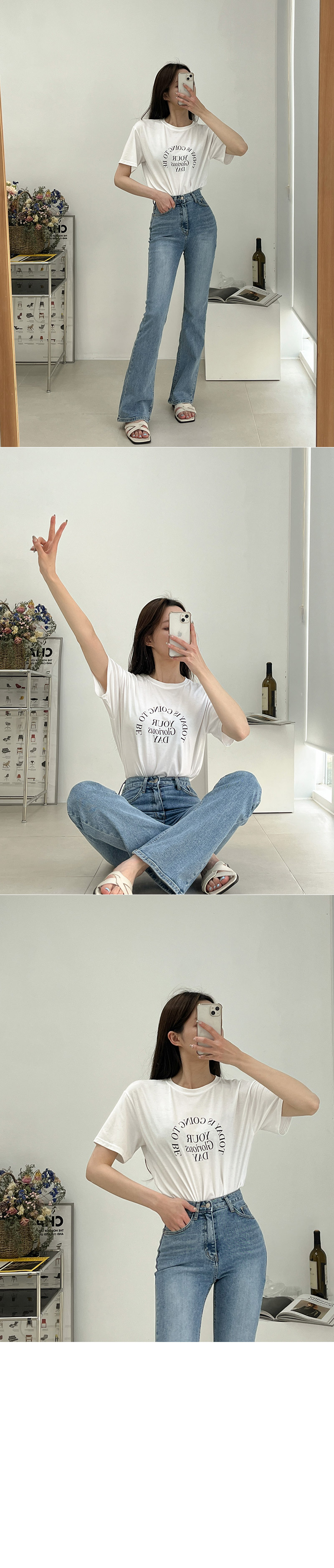 2TYPEハイウエストフレアデニムパンツ | レディースファッション