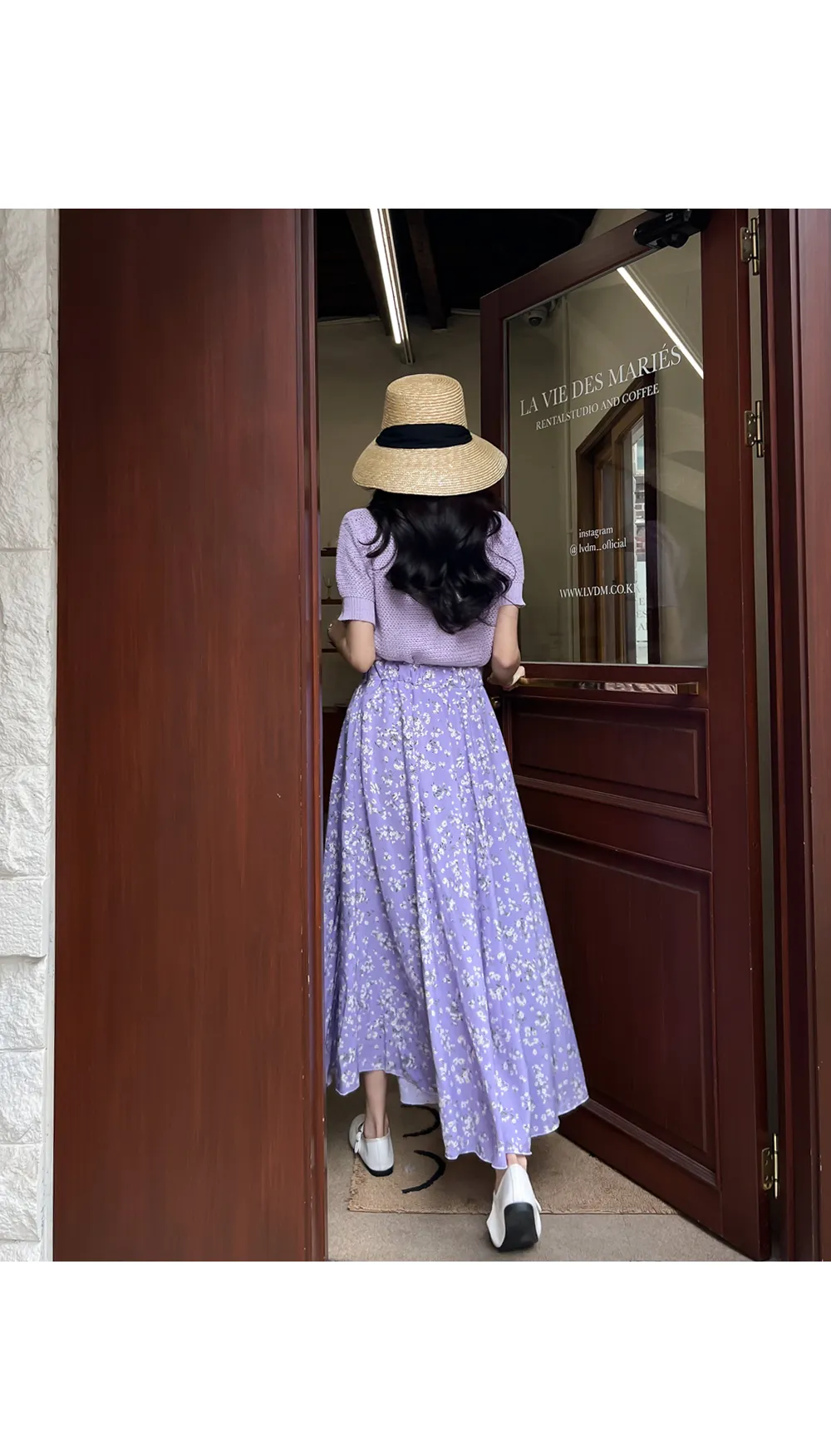 たっぷりフレア・小花柄ロングスカート | レディースファッション通販  