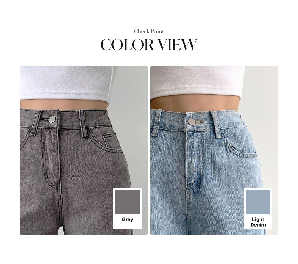 ぱっち デニム ジーンズ パンツ サイドカット パール 肌見せ L1910