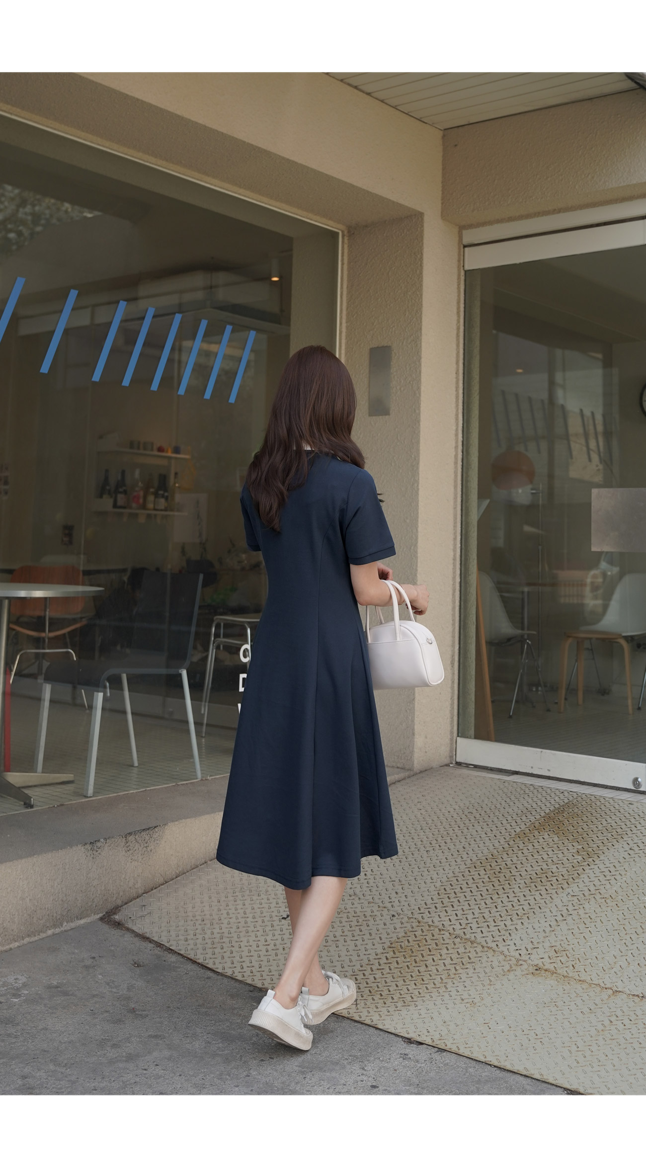 専用　　　　　　　　　Diagram ビーズ装飾 半袖ひざ丈ワンピース サイズ2 配色ポロカラー半袖ワンピース | レディースファッション通販 - DHOLIC