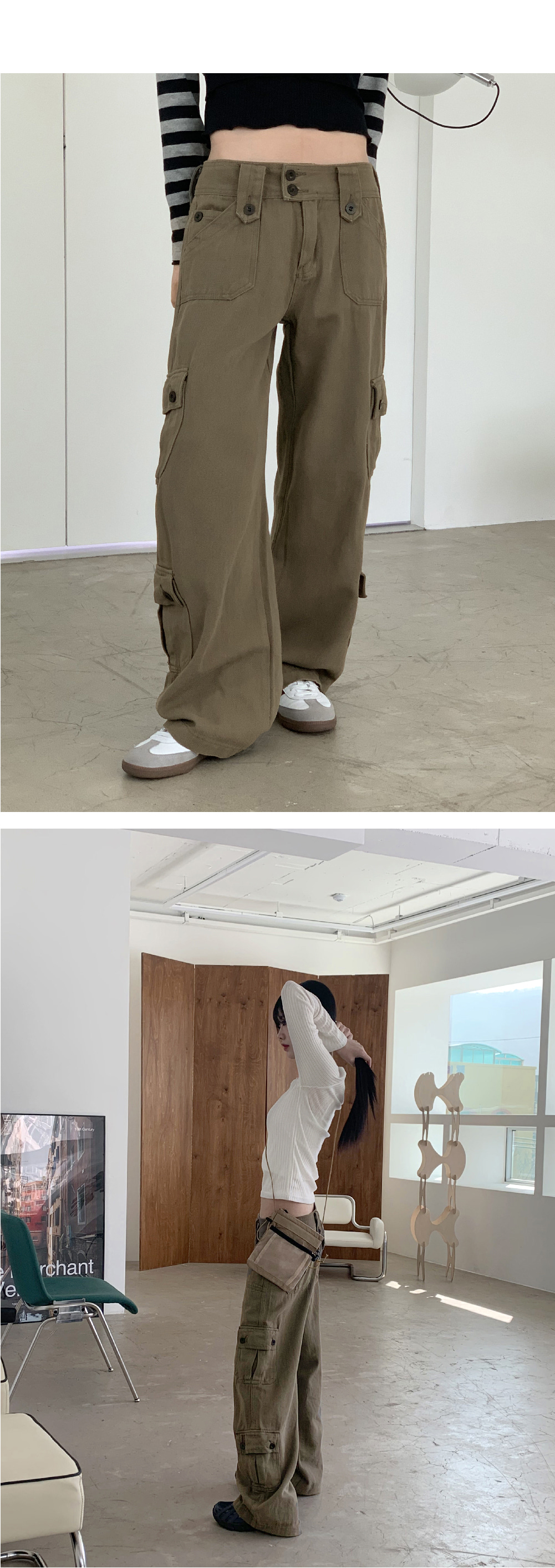 2ボタンローライズカーゴパンツ | レディースファッション通販 2ボタンローライズカーゴパンツ | レディースファッション通販