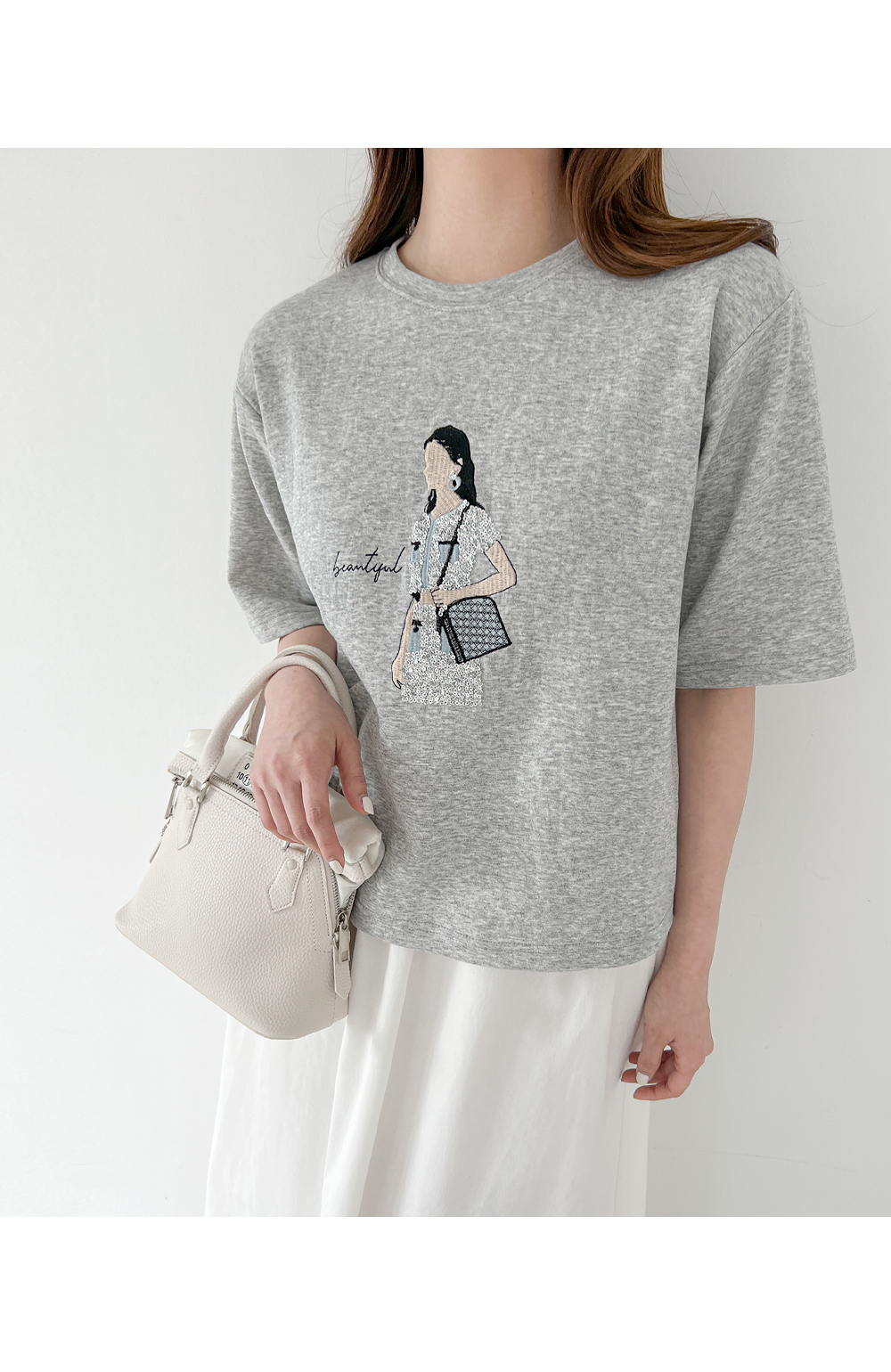 刺繍スパンコールTシャツ | レディースファッション通販 - DHOLIC