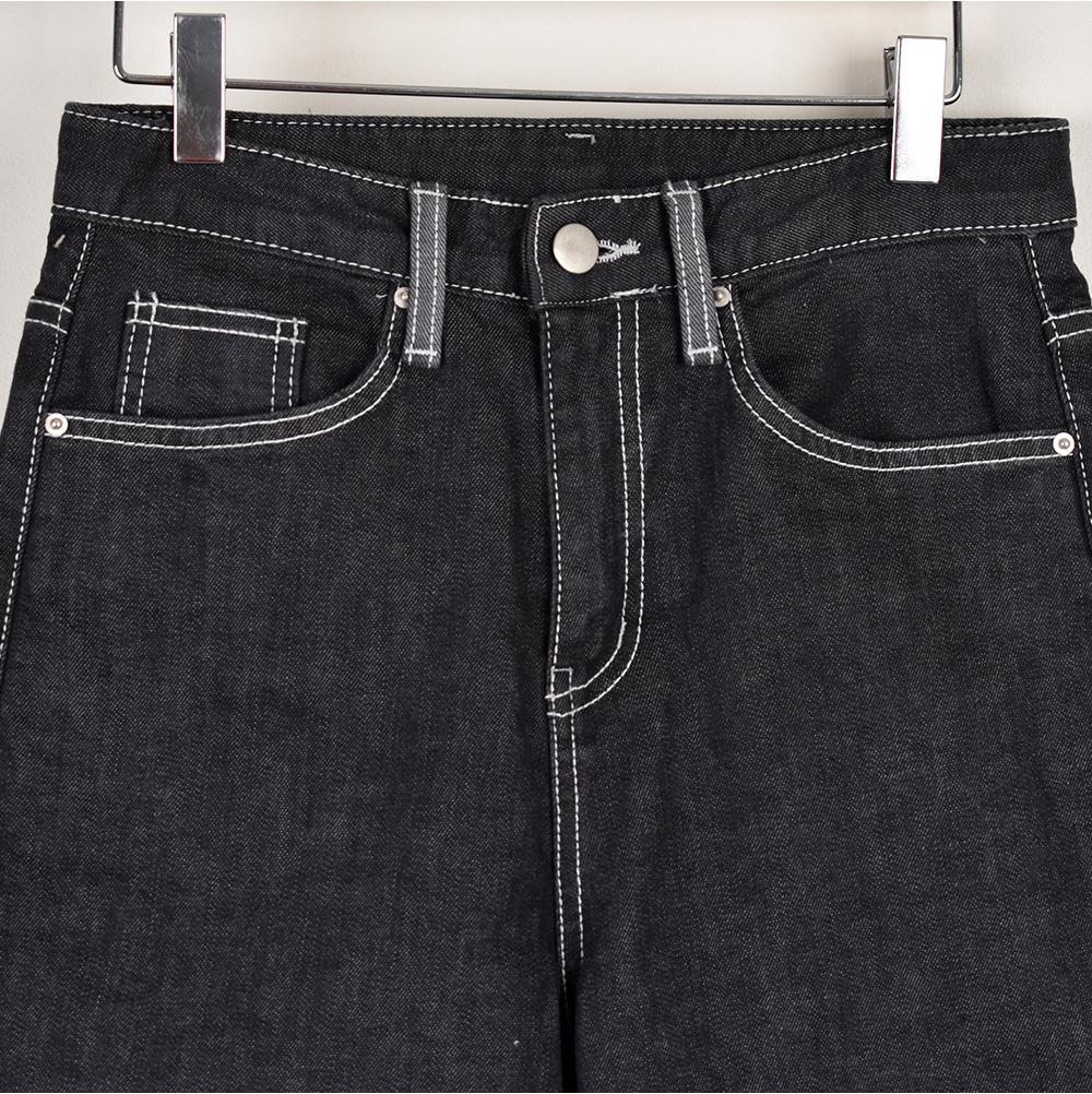 ロールアップブラックデニムパンツ | レディースファッション通販 - DHOLIC