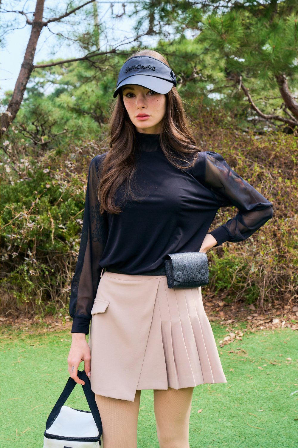 ラッププリーツキュロットパンツ(ベージュ) | レディースファッション