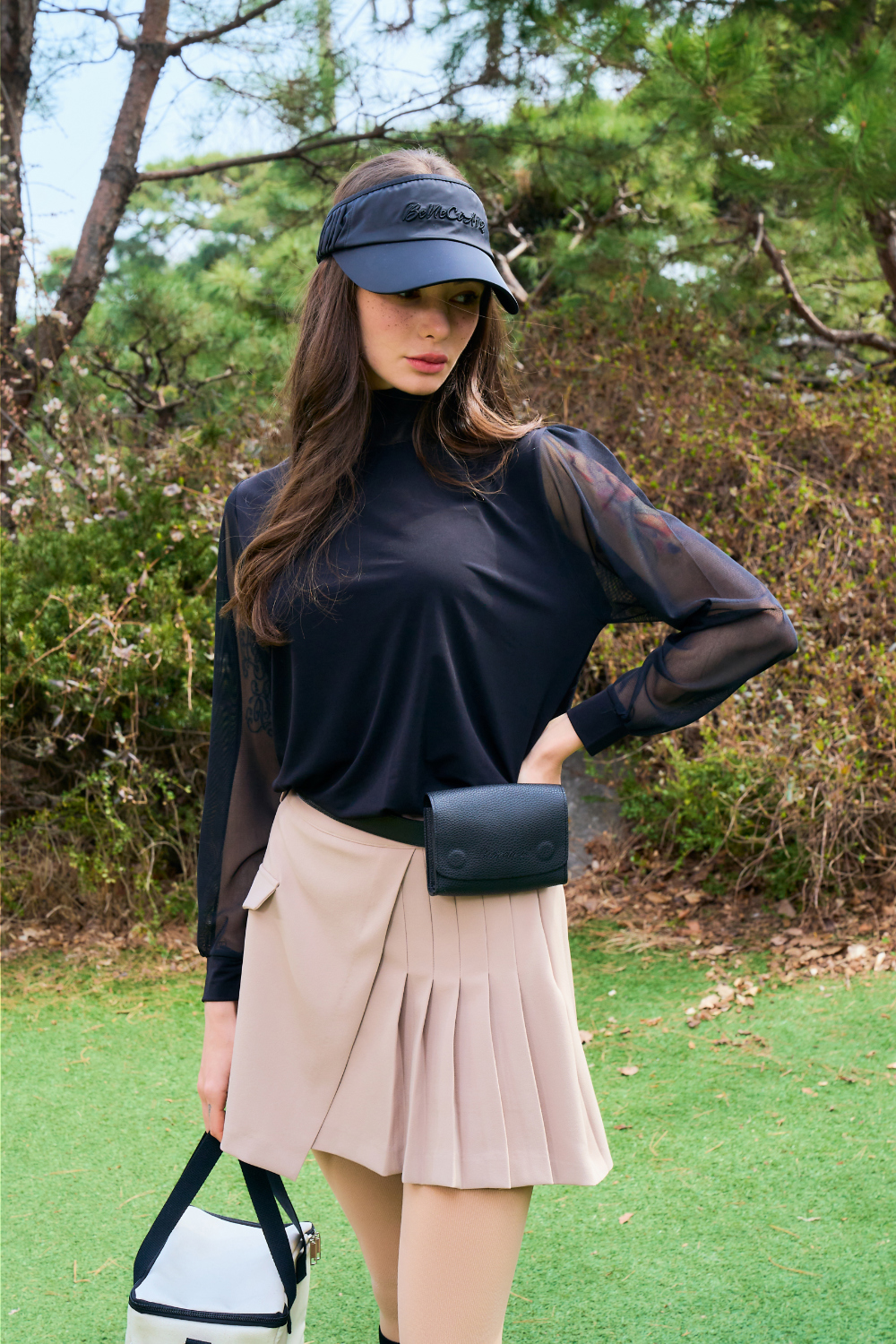 ラッププリーツキュロットパンツ(ベージュ) | レディースファッション