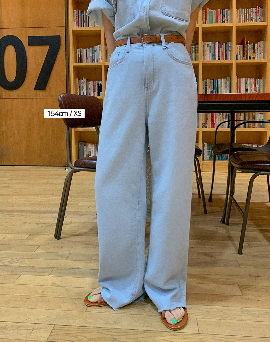 155Lineサマーワイドデニムパンツ | レディースファッション通販
