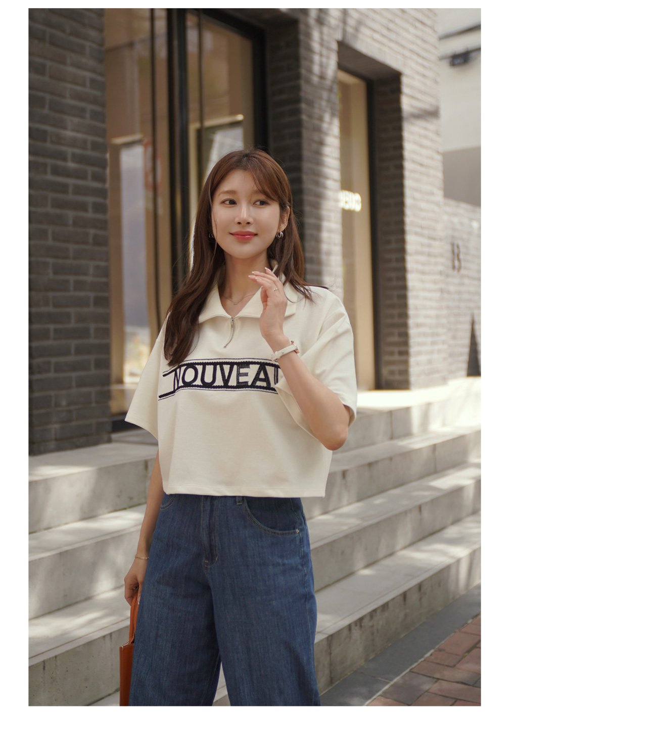 NOUVEAUハーフジップ半袖Tシャツ | レディースファッション通販 - DHOLIC