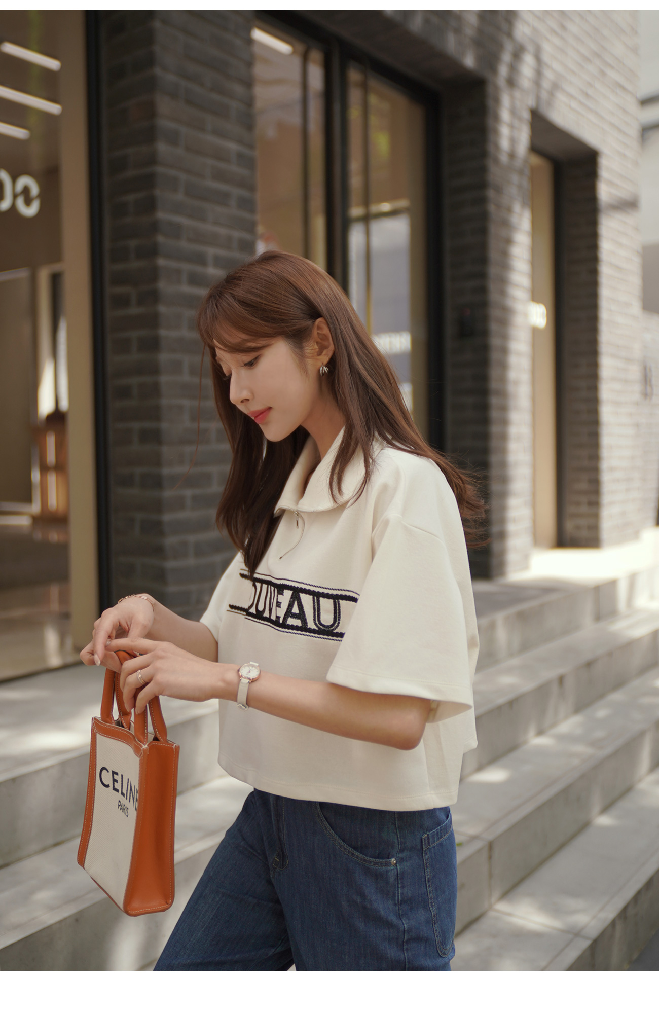 NOUVEAUハーフジップ半袖Tシャツ | レディースファッション通販 - DHOLIC