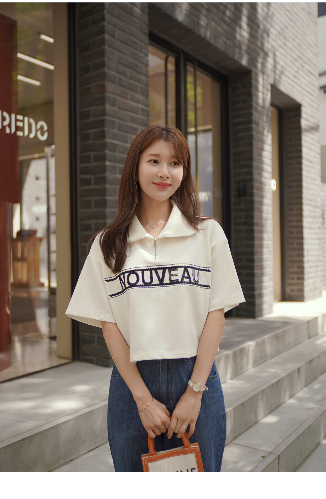 NOUVEAUハーフジップ半袖Tシャツ | レディースファッション通販 - DHOLIC