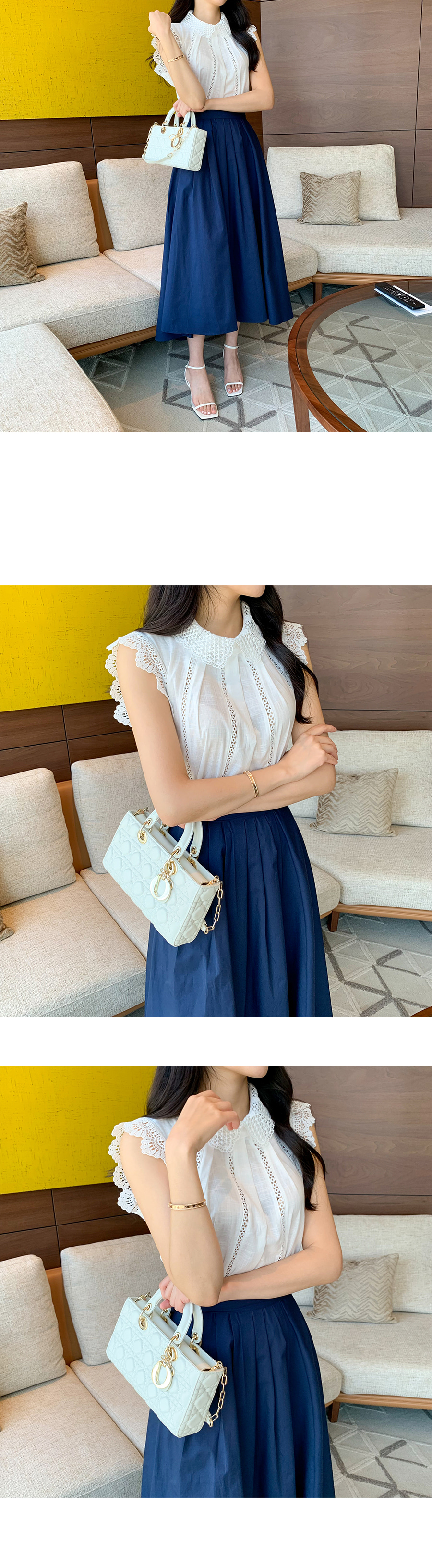 33℃ ブラック　ダウン　フレア　バックリボン　ベスト デニムリボンベスト / CRAFT STANDARD BOUTIQUE | ファッション