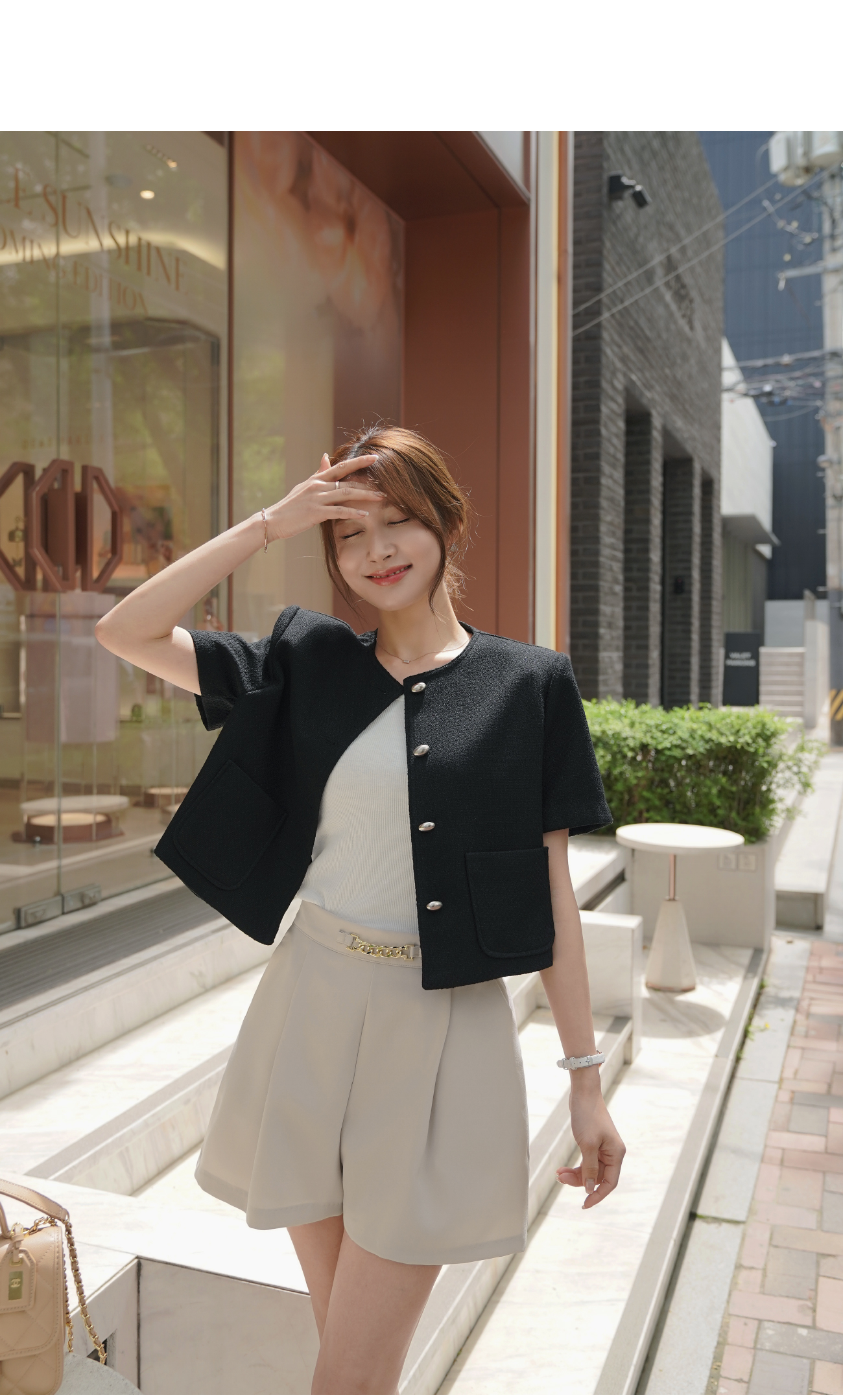 【THEAIRTOWN】Dリングローウエストショートパンツ♡ ダーツラインハイウエストショートパンツ | レディース
