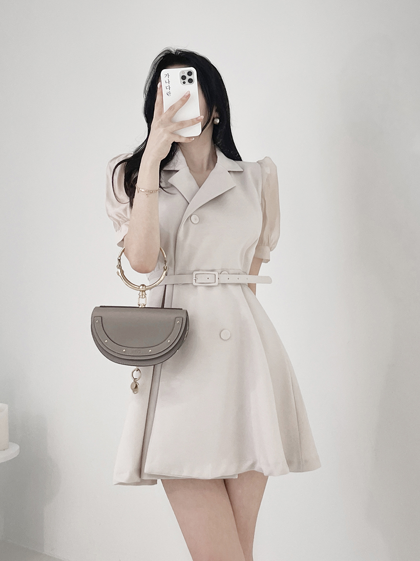日本未入荷★Karen Millen シアーパフスリーブタイトワンピース シアーパフスリーブジャケットワンピース | レディース