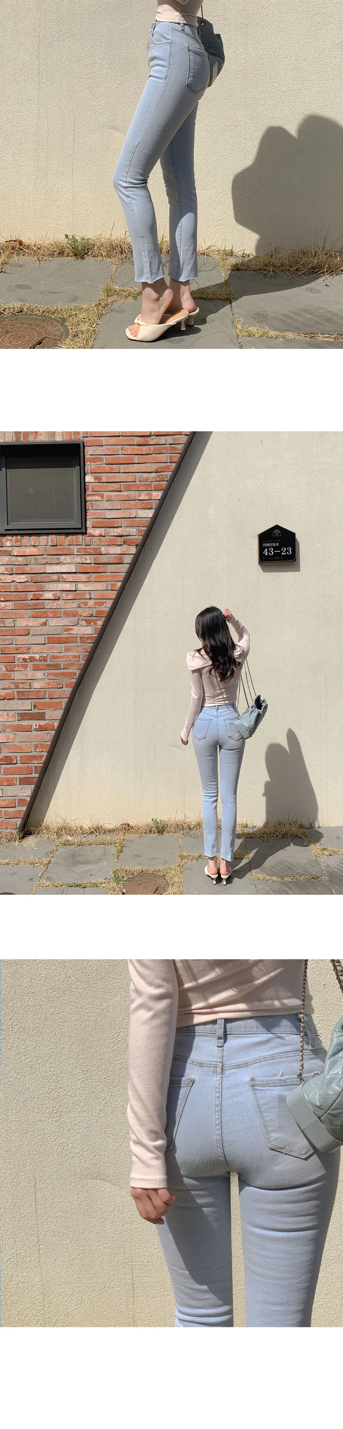 アイスライトブルースキニーデニムパンツ | レディースファッション 