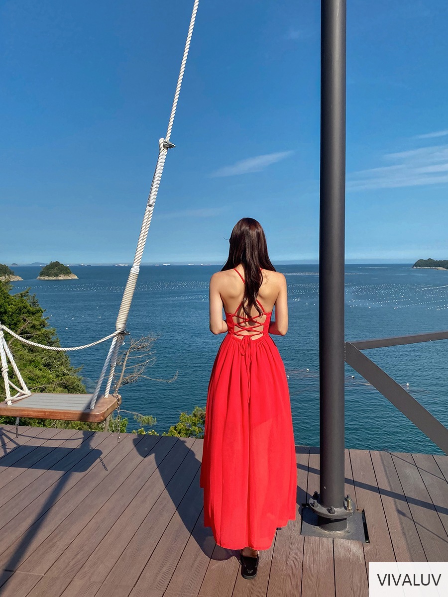 CHICWISH★バッククロスクロッシェレースキャミワンピース☆ CHICWISH☆バッククロスクロッシェレースキャミワンピース