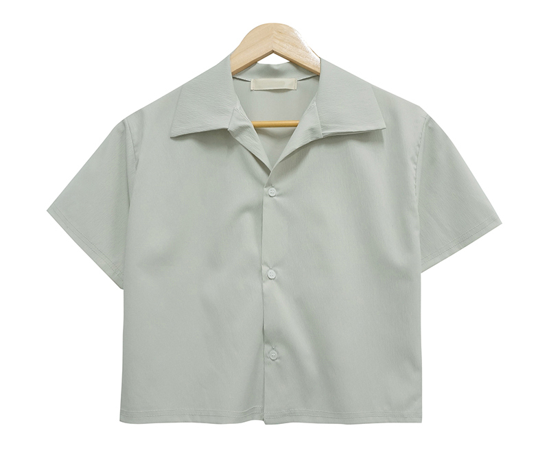 オープンカラークロップドシャツ　T.GRAY オープンカラークロップドシャツ | レディースファッション通販 - DHOLIC
