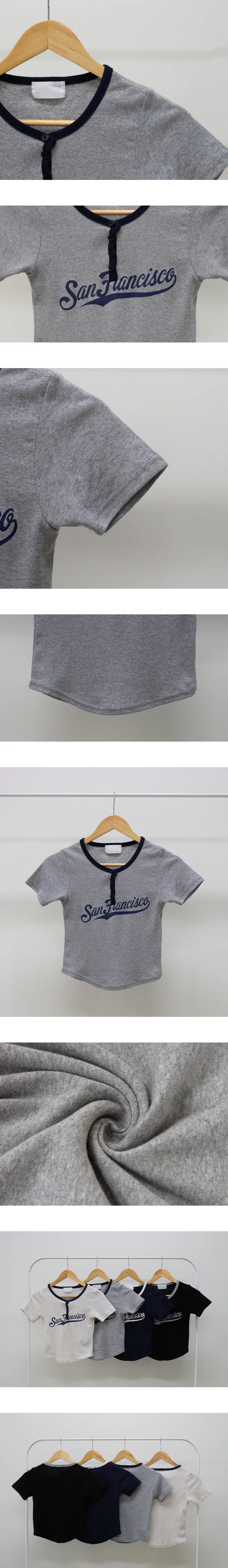 y2kヘンリーネック半袖Tシャツ | レディースファッション通販 - DHOLIC