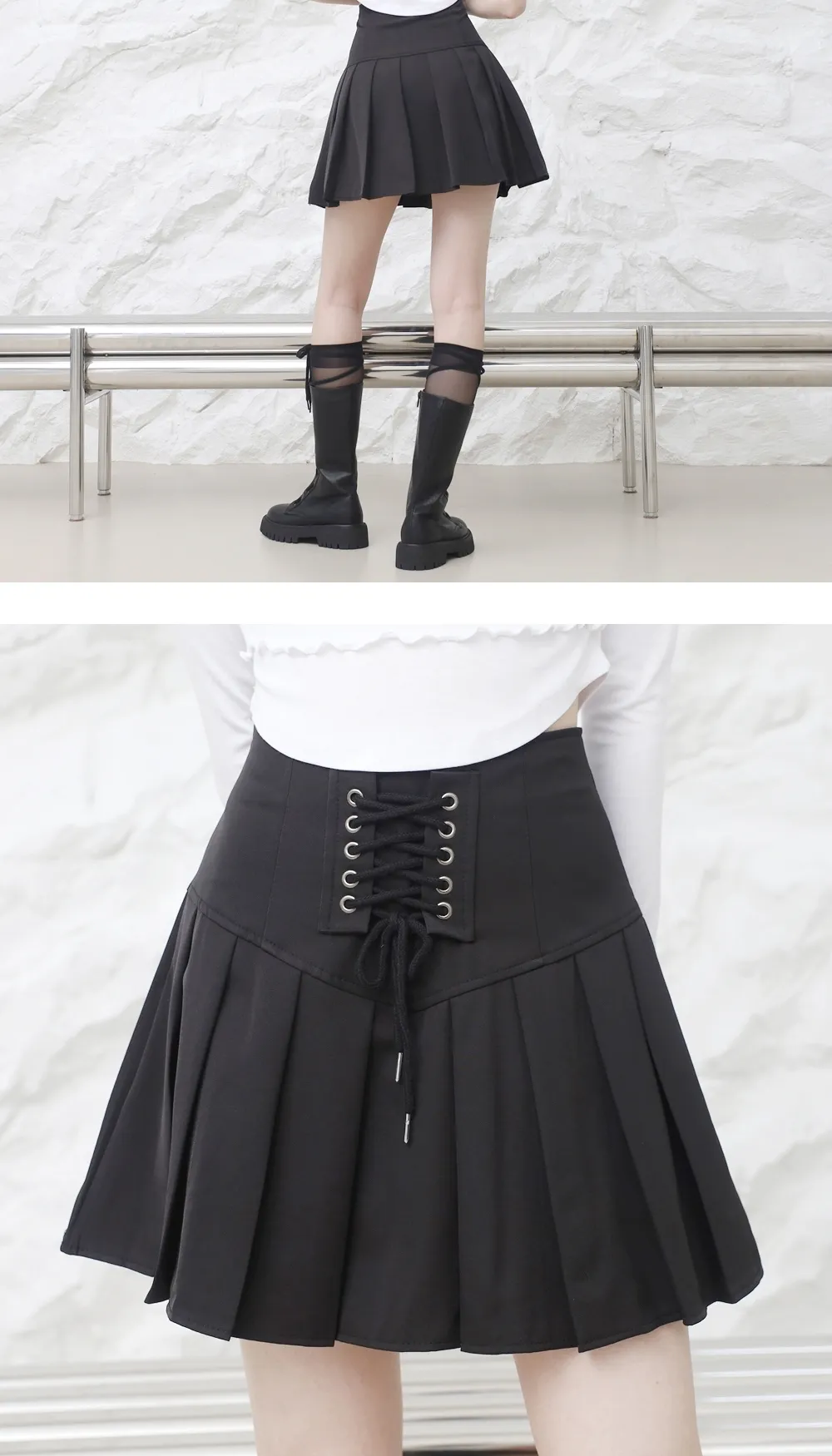 レースアッププリーツスカートパンツ | レディースファッション通販