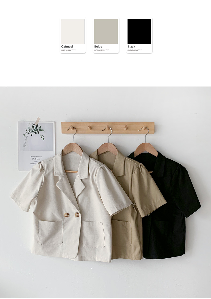 ツーポケダブルボタン半袖ジャケット | レディースファッション通販