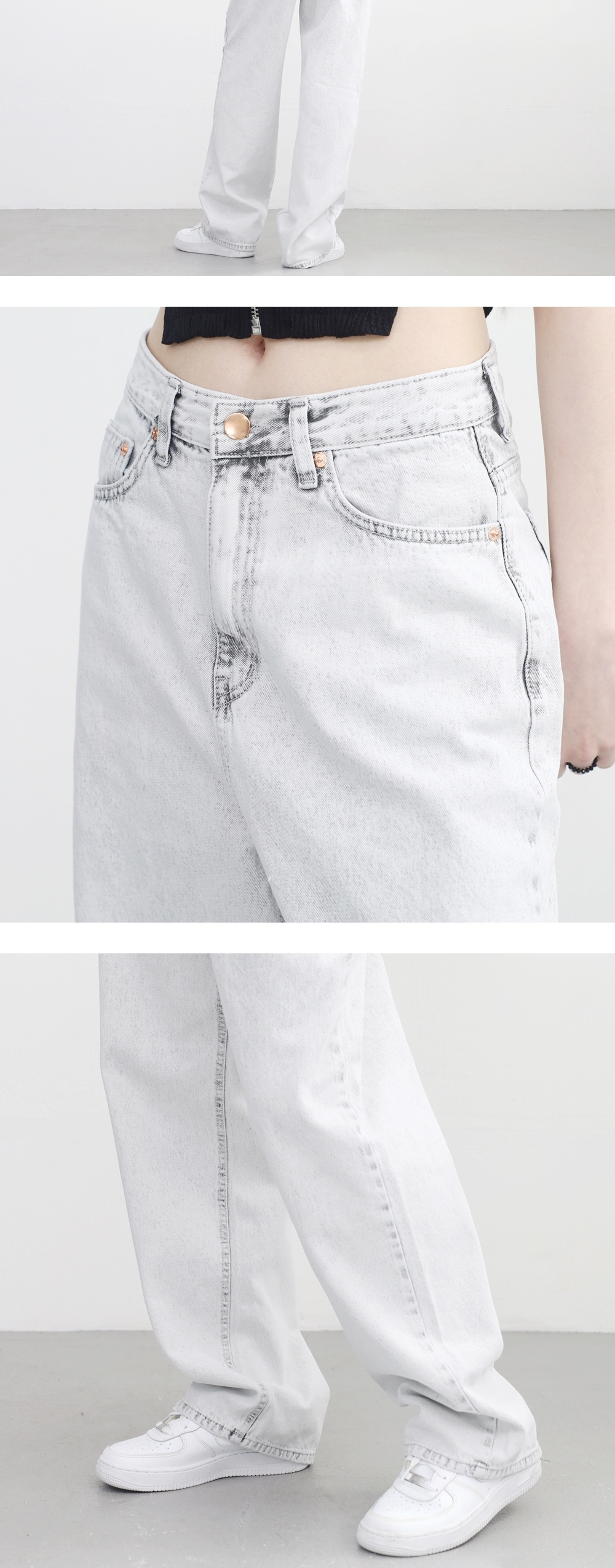 アイスグレーワイドデニムパンツ | レディースファッション通販 - DHOLIC
