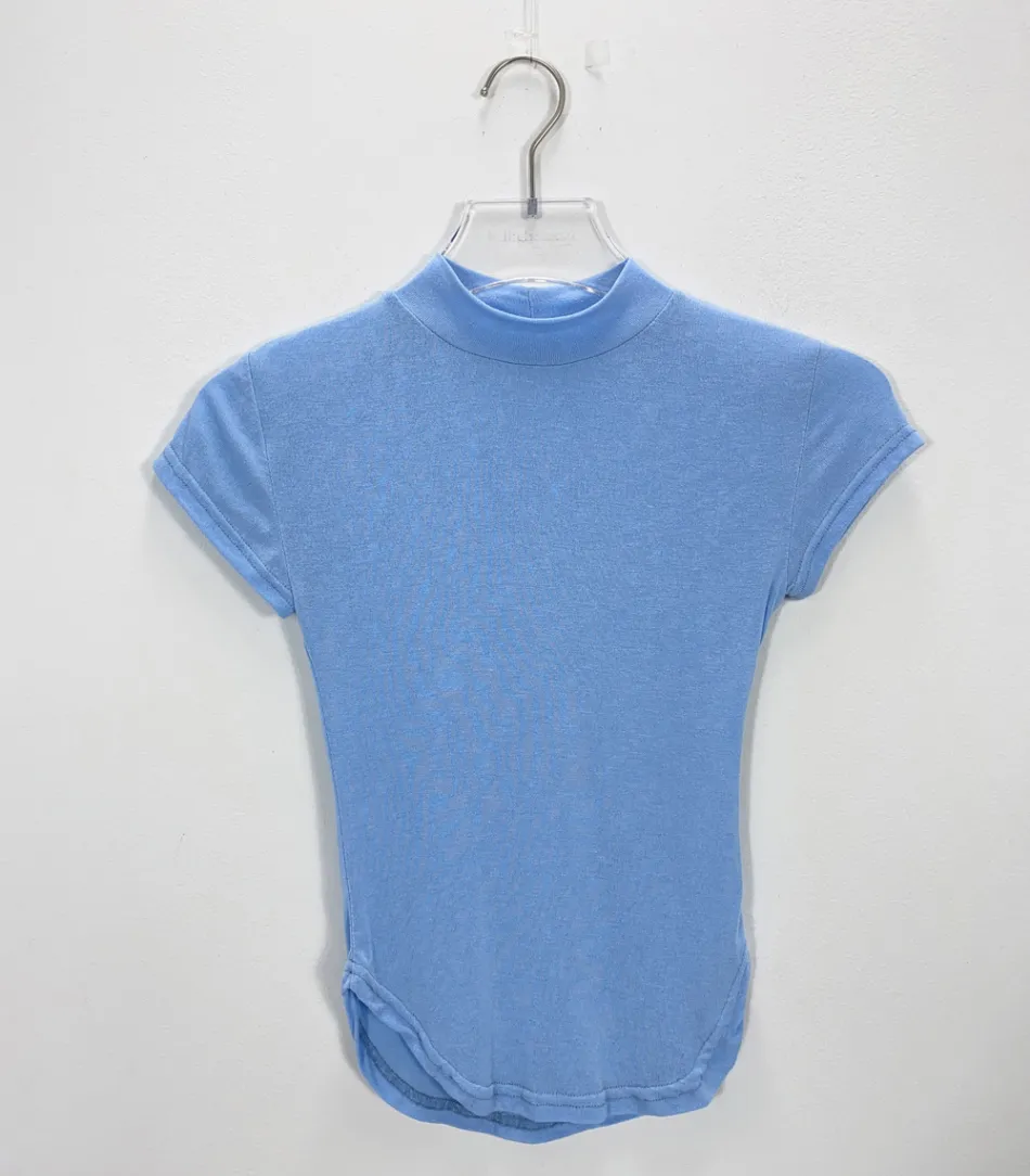 반팔 티셔츠 블루 색상 이미지-S1L93