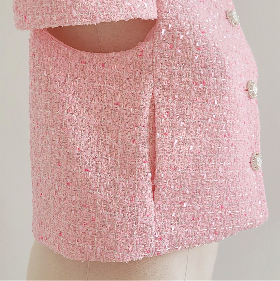 未使用 タグ付　ビーティングハート　ミックス ツィード　ジャケット　１ BEATING HEART CHANELツイード 春 ジャケット BJ002K1 PINK