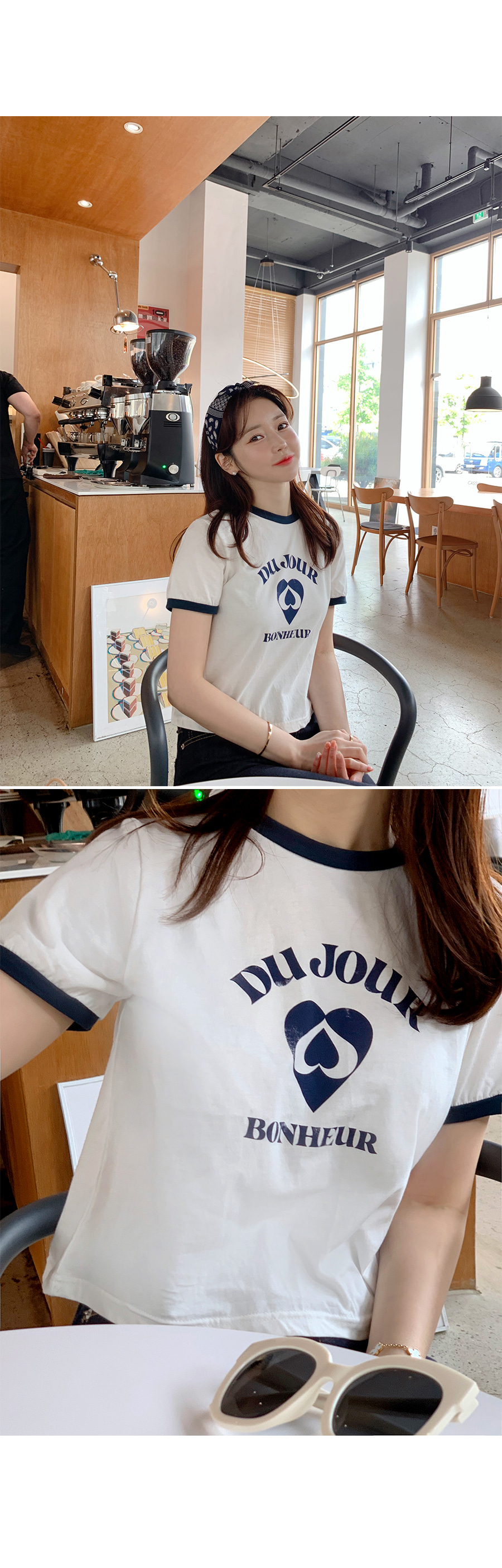 Orimi ハートプリント リンガーTシャツ ハートプリントリンガーTシャツ | レディースファッション通販 - DHOLIC