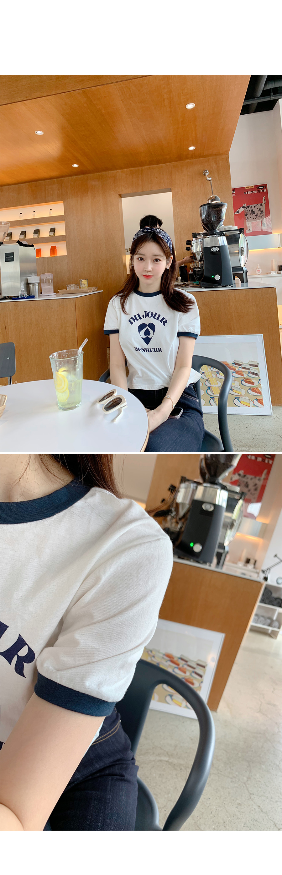 ハートプリントリンガーTシャツ | レディースファッション通販 - DHOLIC