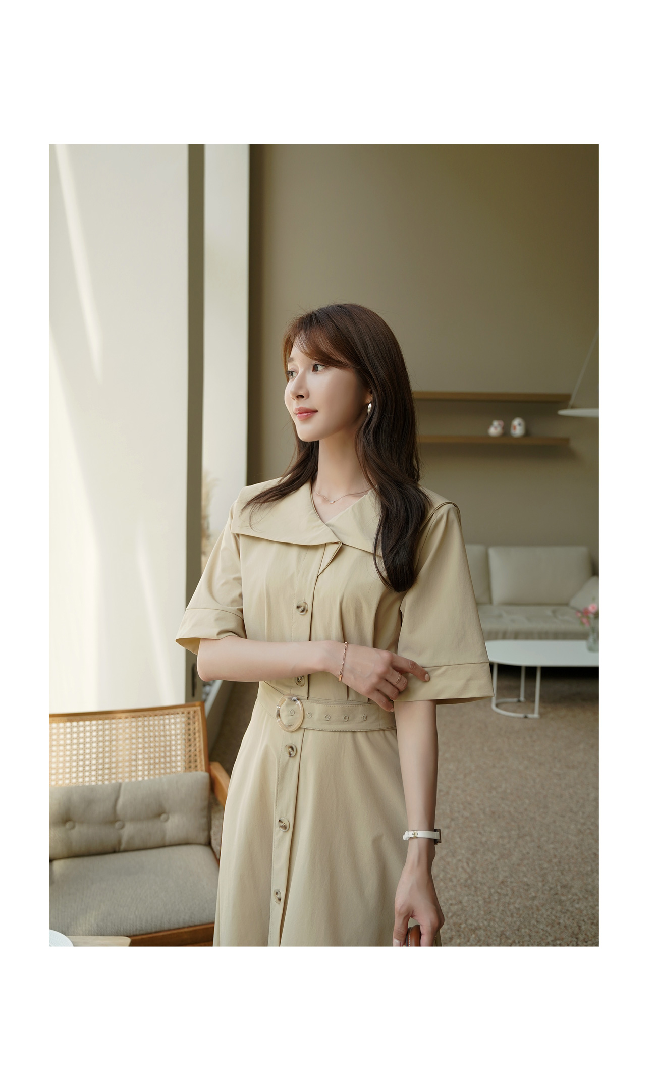 ベルトセットセーラーカラーワンピース | レディースファッション通販