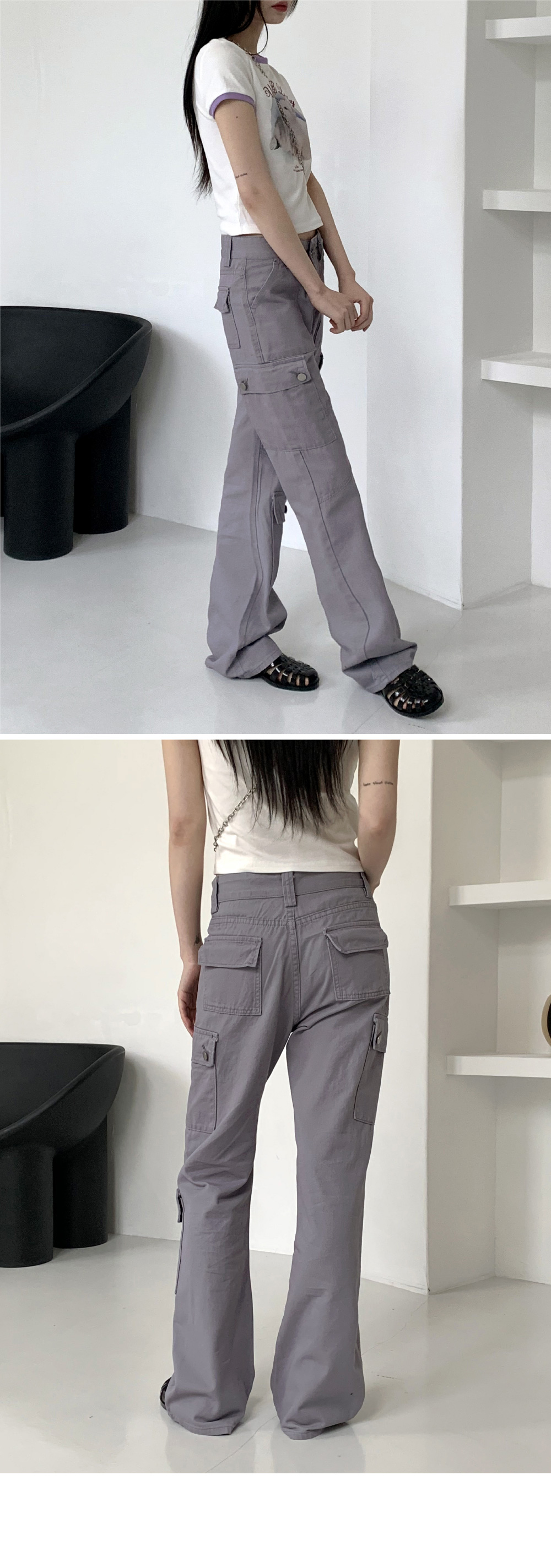 ロングフレアカーゴパンツ | レディースファッション通販 - DHOLIC