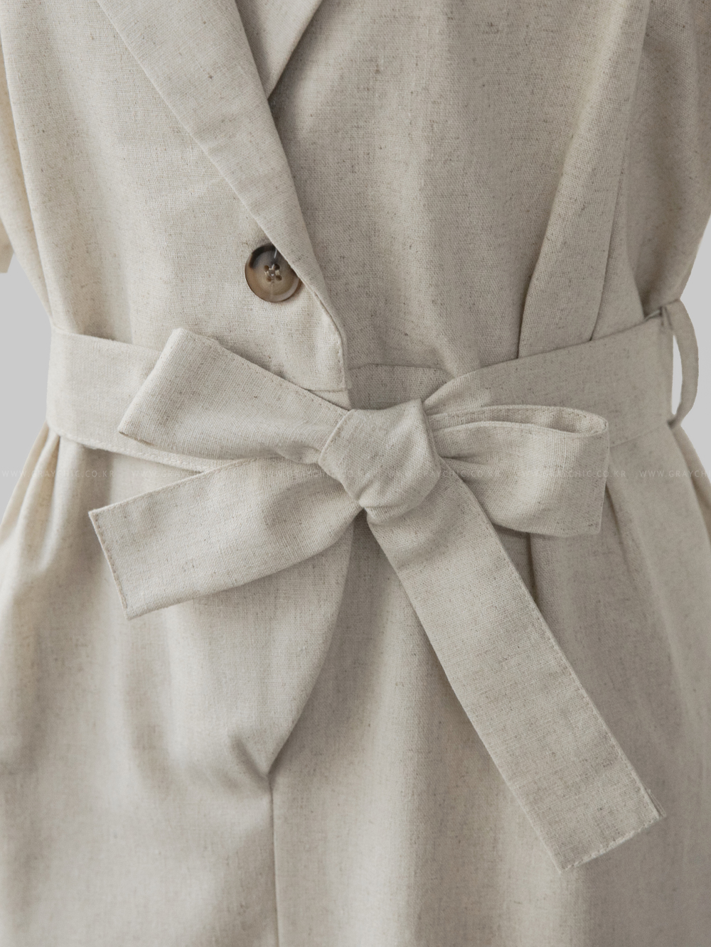 未使用 定価5.8万 エブール リネン ヘリンボーン 半袖 オールインワン 38 未使用 定価5.8万 エブール リネン ヘリンボーン 半袖