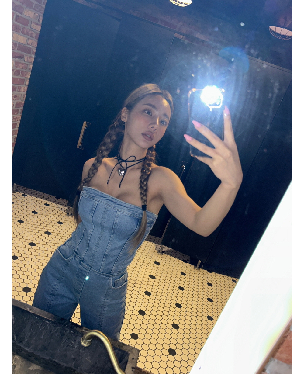 新品Lee レディース☆チューブトップ ショートオールインワン☆女子デニムS~M Lee SALE セール リー キッズ ガールズ ジュニア デニム