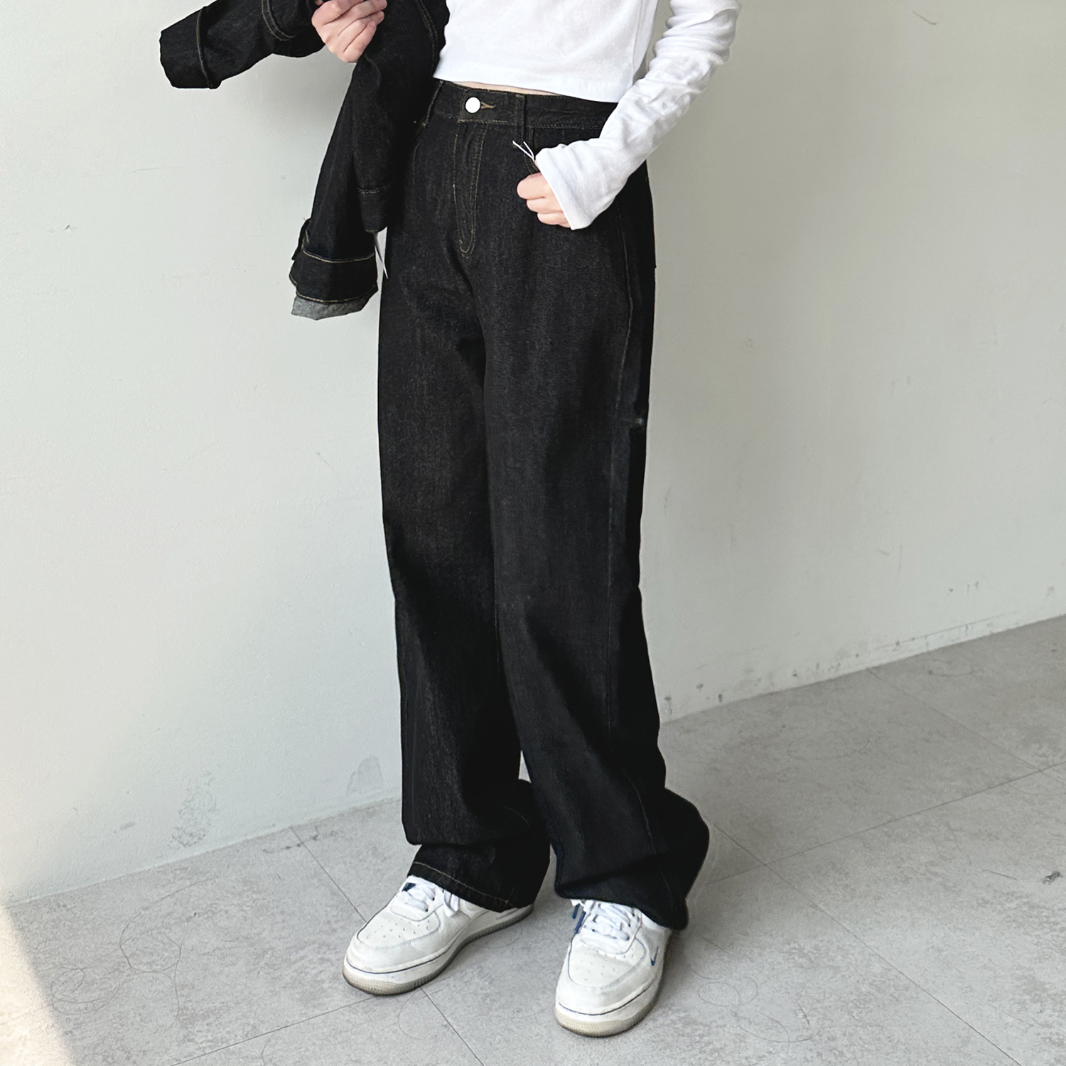 ワイドストレートデニムパンツ | レディースファッション通販