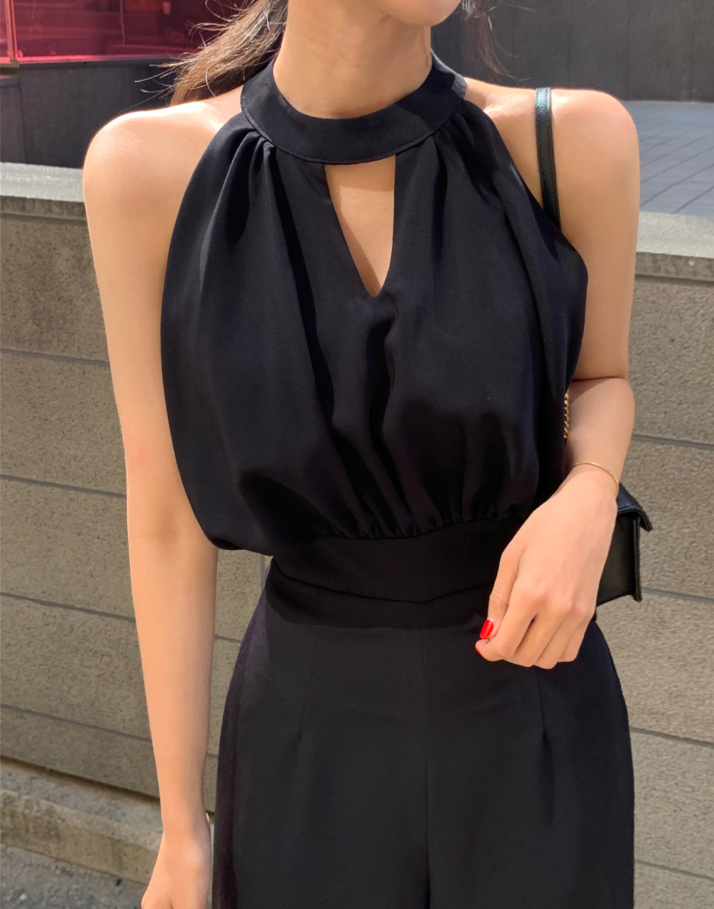 Dimple moment ホルターネック 2way オ－ルインワン