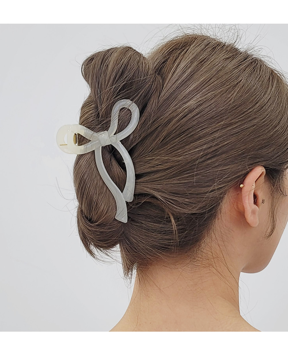 クリアゴールド リボン型ヘアクリップ 1652997_info_940E165D-1438-