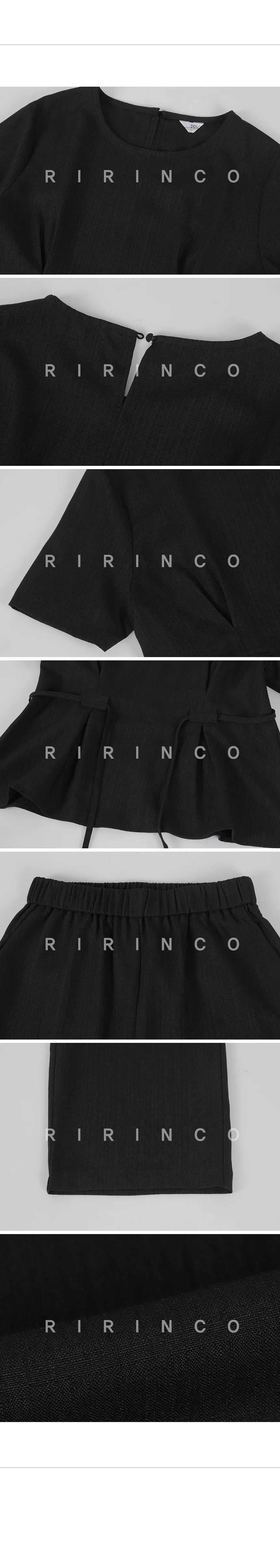 RIRINCO ストラップブラウス＆ウエストゴムパンツセット