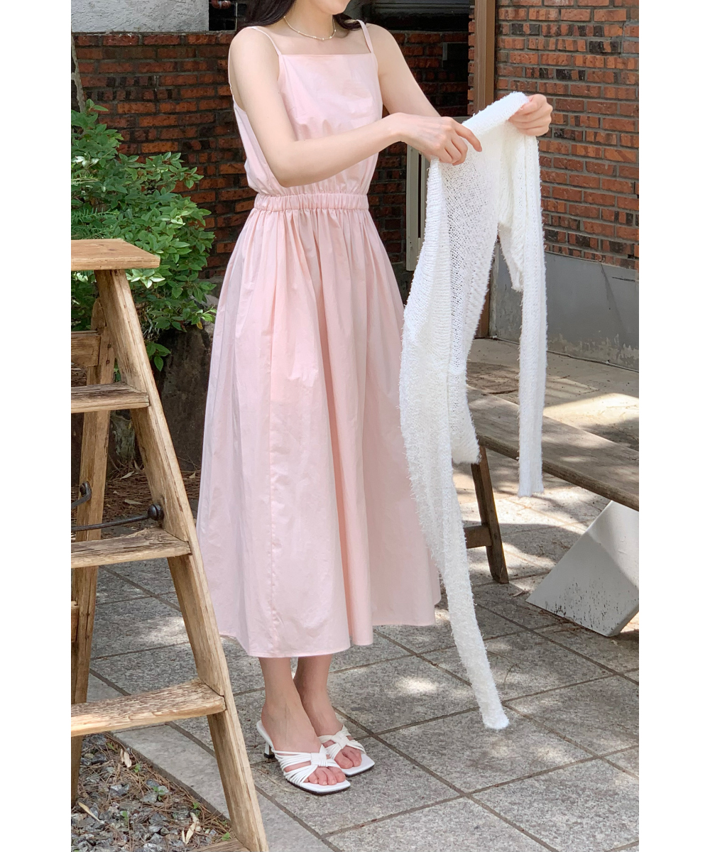 コットンスクエアキャミワンピース(リリーピンク) | レディース