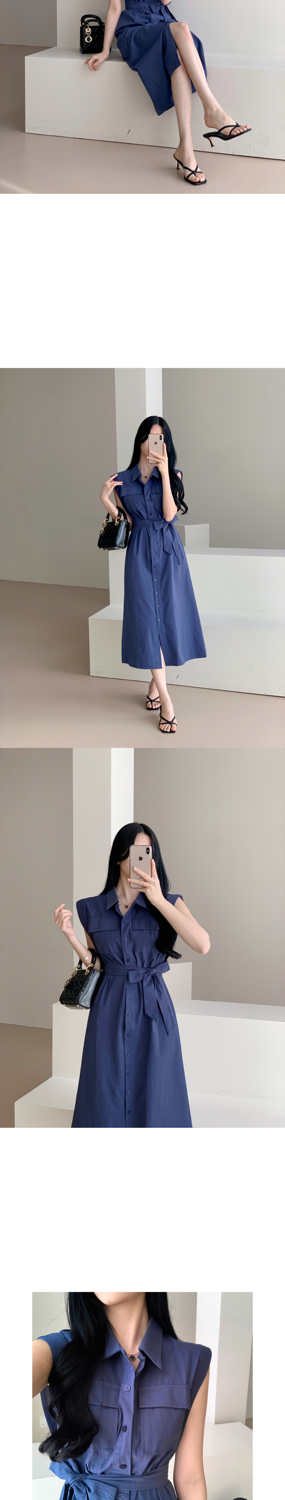 L'AUBE ノースリーブシャツワンピース La-gemme シャツワンピース Aライン : ZOZOTOWN Yahoo!店 - 通販