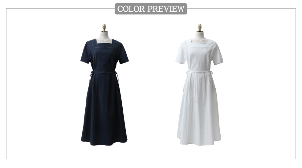 ワンピース 半袖 スクエアネック ステッチ 2colors S/XL 1658525_22555602_k3.jpg