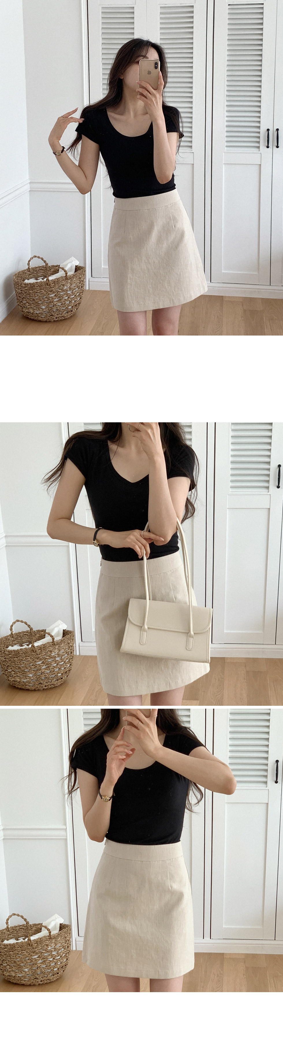 ✨美品　プレインピープル　リネンプリーツスカート　生成り　Ｍ 1664143_info_256FF9BC-FDB9-