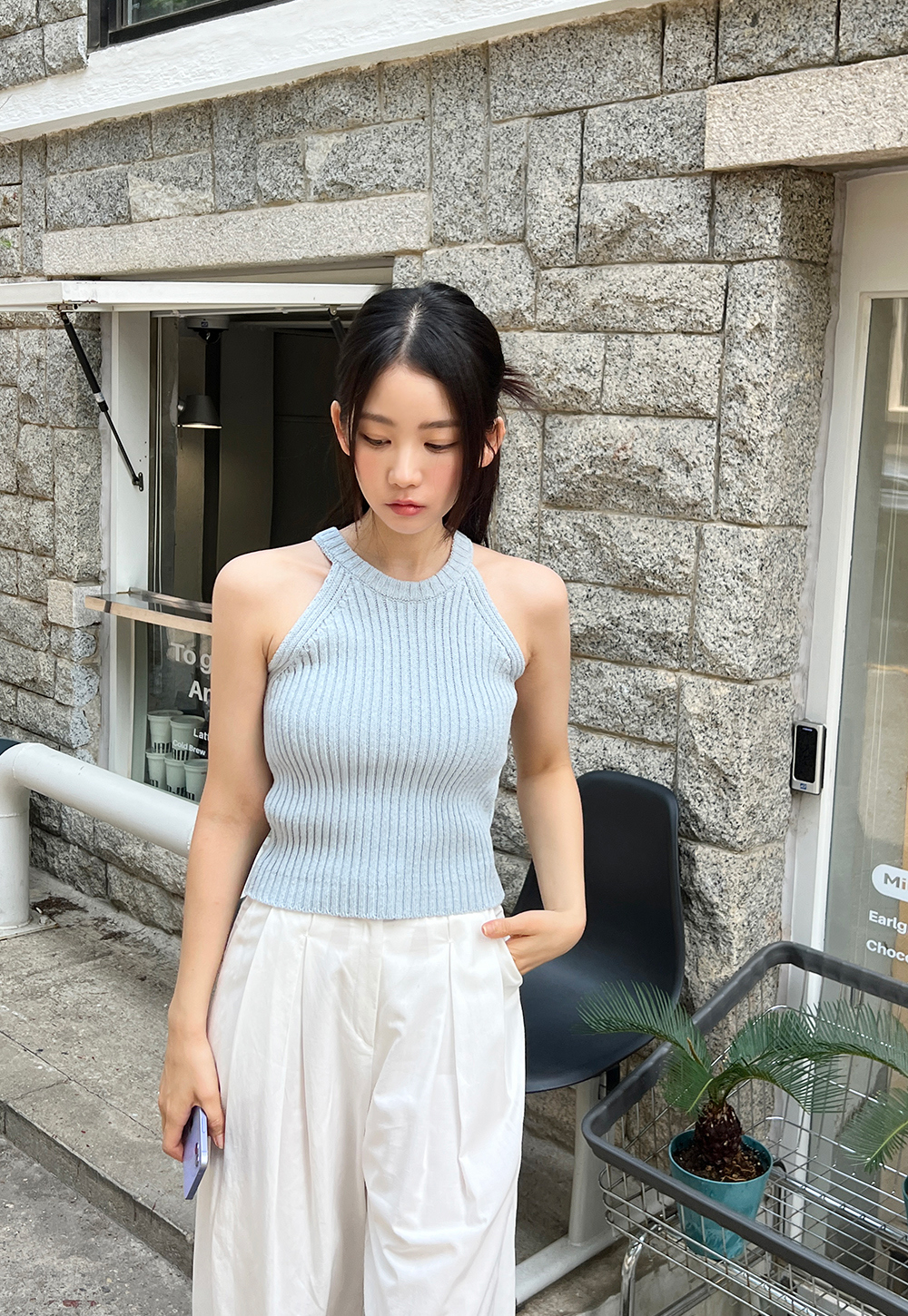 LAGUA GEM  SLIT SHAGGY TOPS